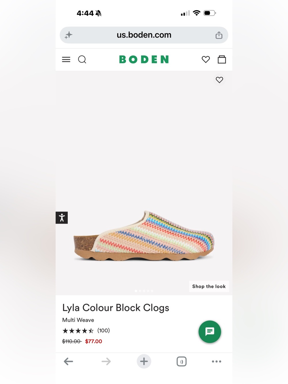Boden Lyla Multi-Stripe Woven Clogs - Beige, Pink, Blue, Green